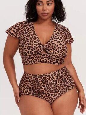 Wireless Flutter Sleeve Bikini Top